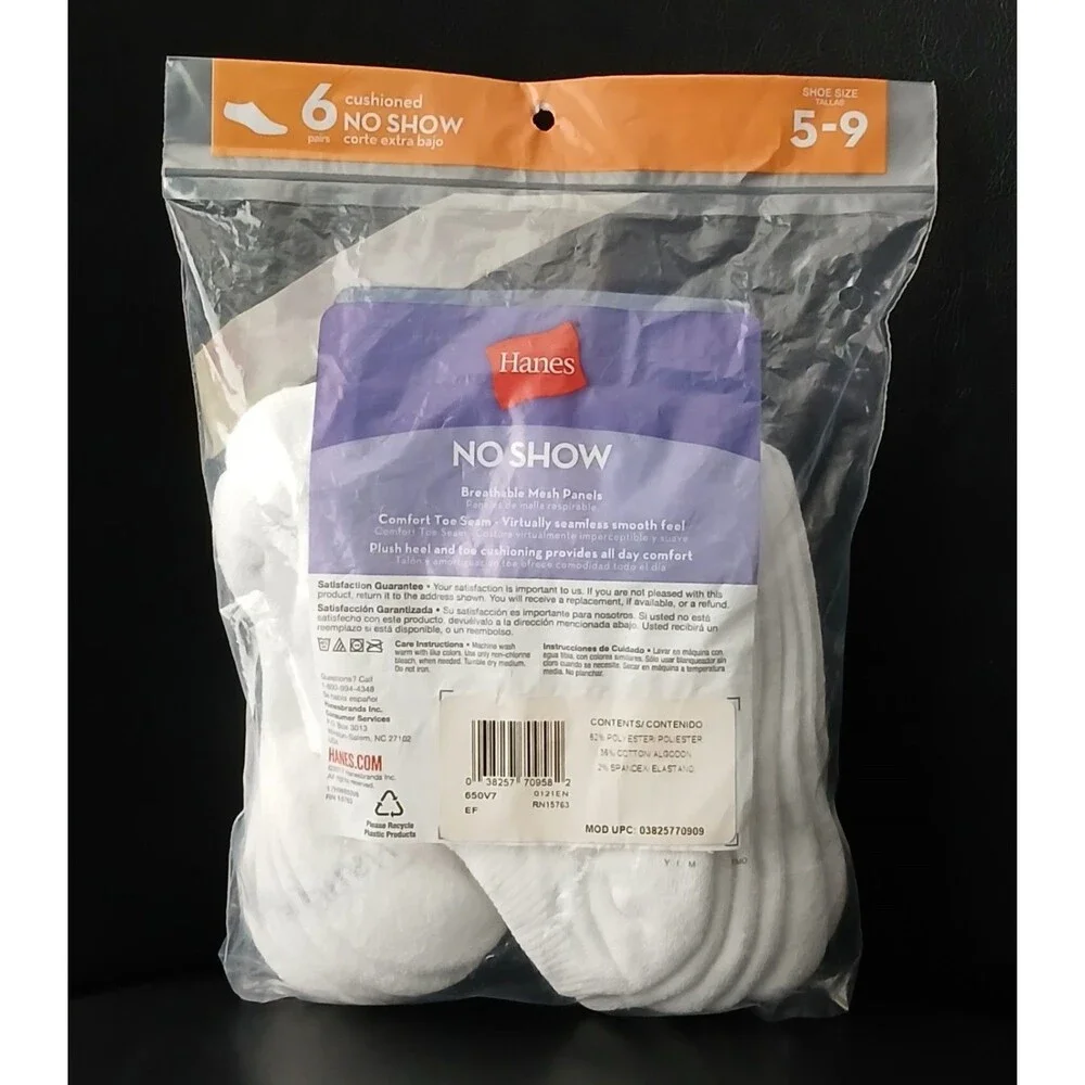 Hanes Women Cool Comfort Breathable Low Cut Socks, 6 Pack + 1 Free Pair Size 5-9